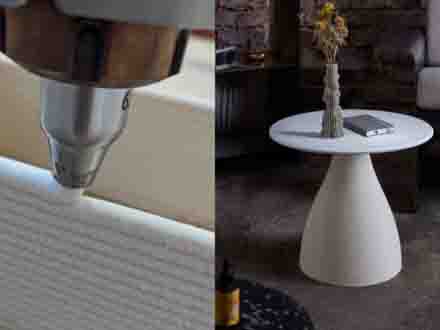 捷克设计师使用可回收材料3D 打印咖啡桌,艺术作品与可持续理念实现融合